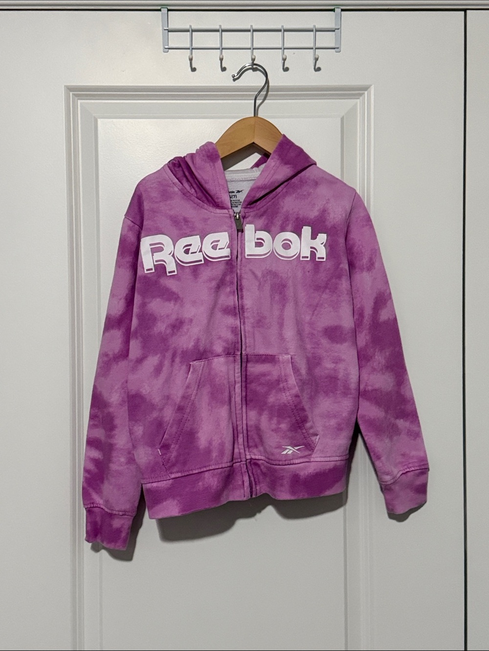 Reebok Kids Purple Tie-Dye Full-Zip Hoodie